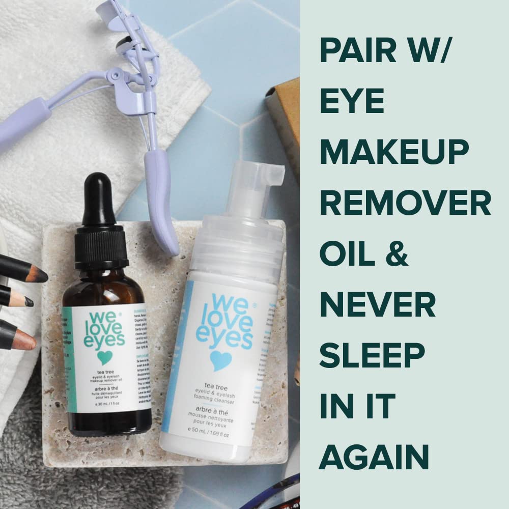 We Love Eyes Tea Tree Eyelid Foaming Cleanser - Vegan, Cruelty-Free, Safe for Lash Extensions