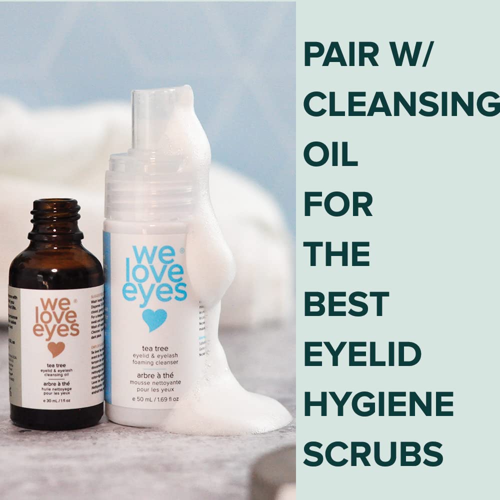 We Love Eyes Tea Tree Eyelid Foaming Cleanser - Vegan, Cruelty-Free, Safe for Lash Extensions