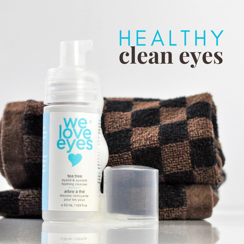 We Love Eyes Tea Tree Eyelid Foaming Cleanser - Vegan, Cruelty-Free, Safe for Lash Extensions