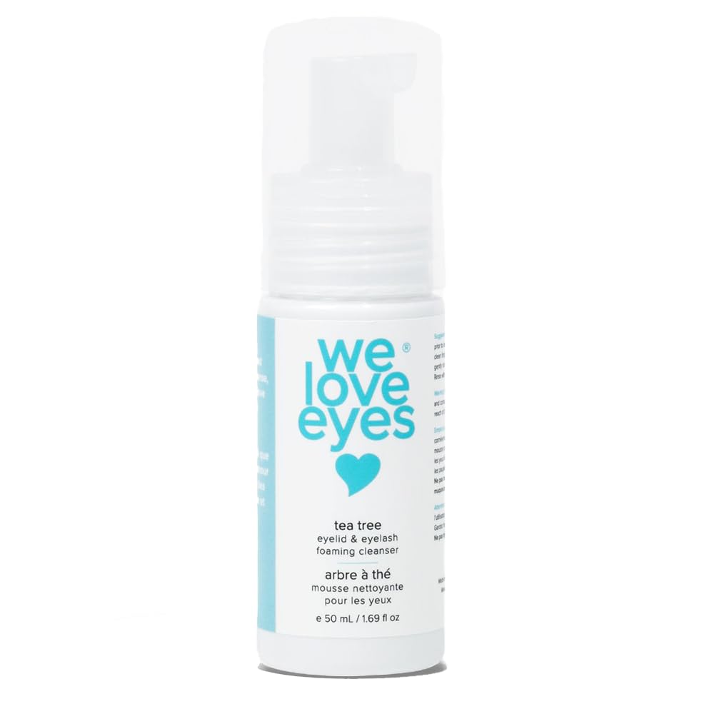We Love Eyes Tea Tree Eyelid Foaming Cleanser - Vegan, Cruelty-Free, Safe for Lash Extensions