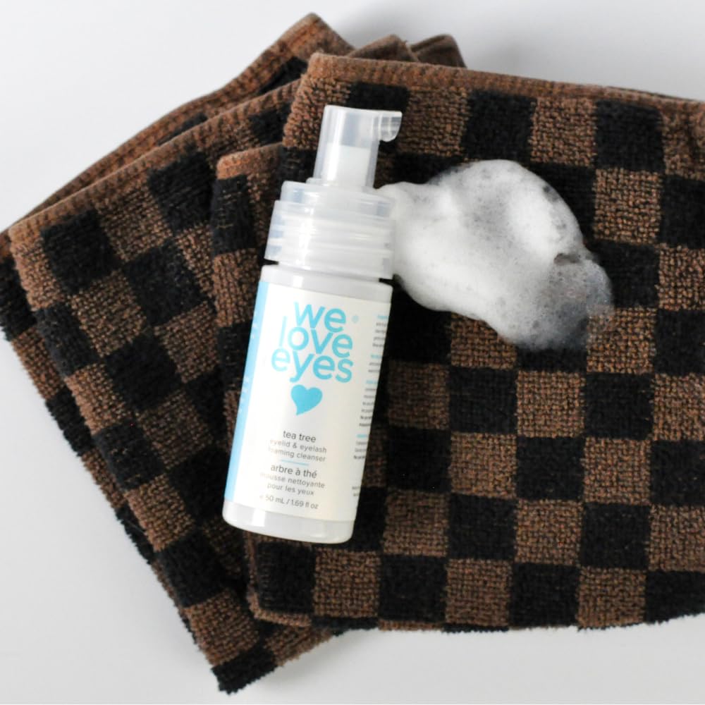 We Love Eyes Tea Tree Eyelid Foaming Cleanser - Vegan, Cruelty-Free, Safe for Lash Extensions