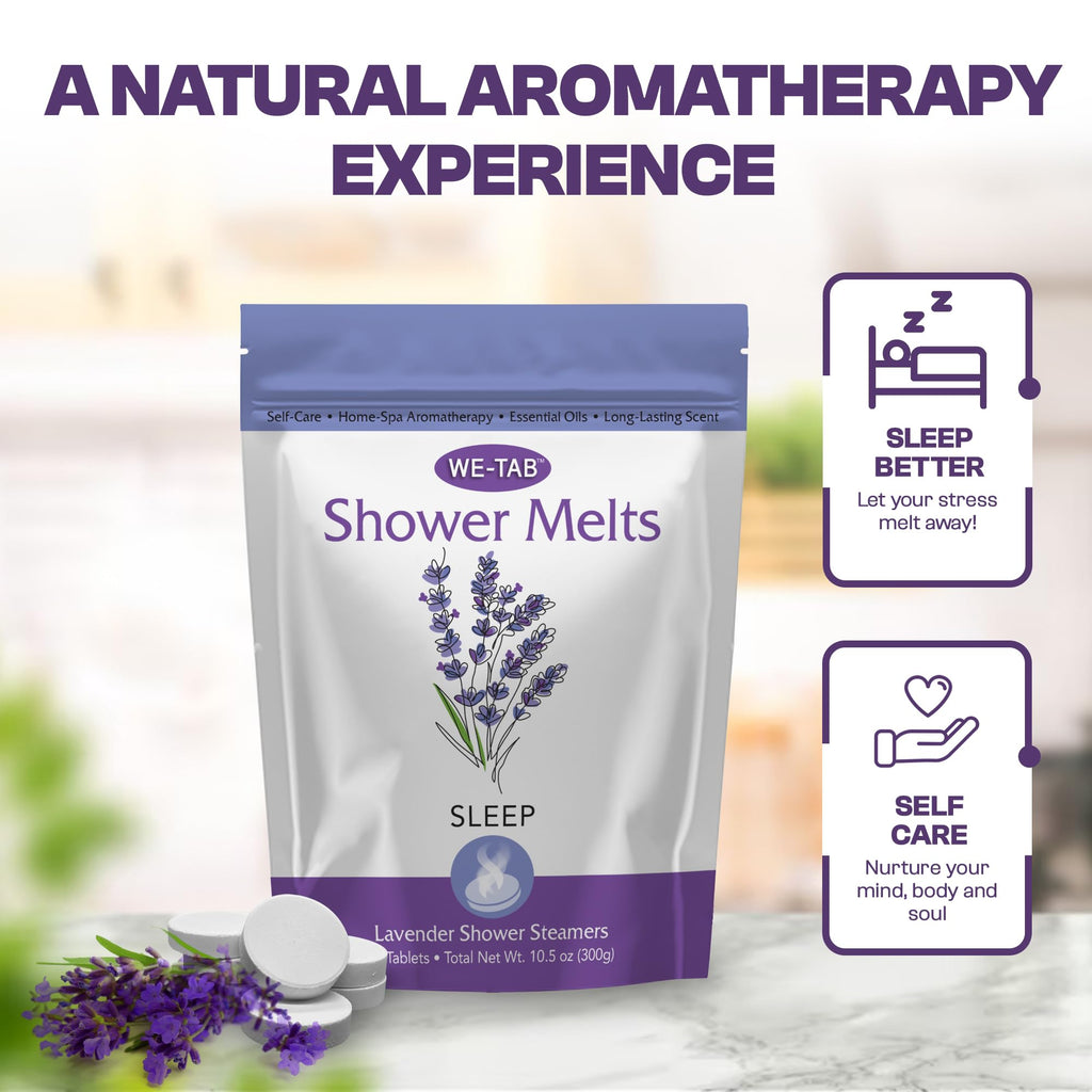 We-Tab Shower Steamers 10-Pack – Lavender Aromatherapy for Relaxation & Self-Care