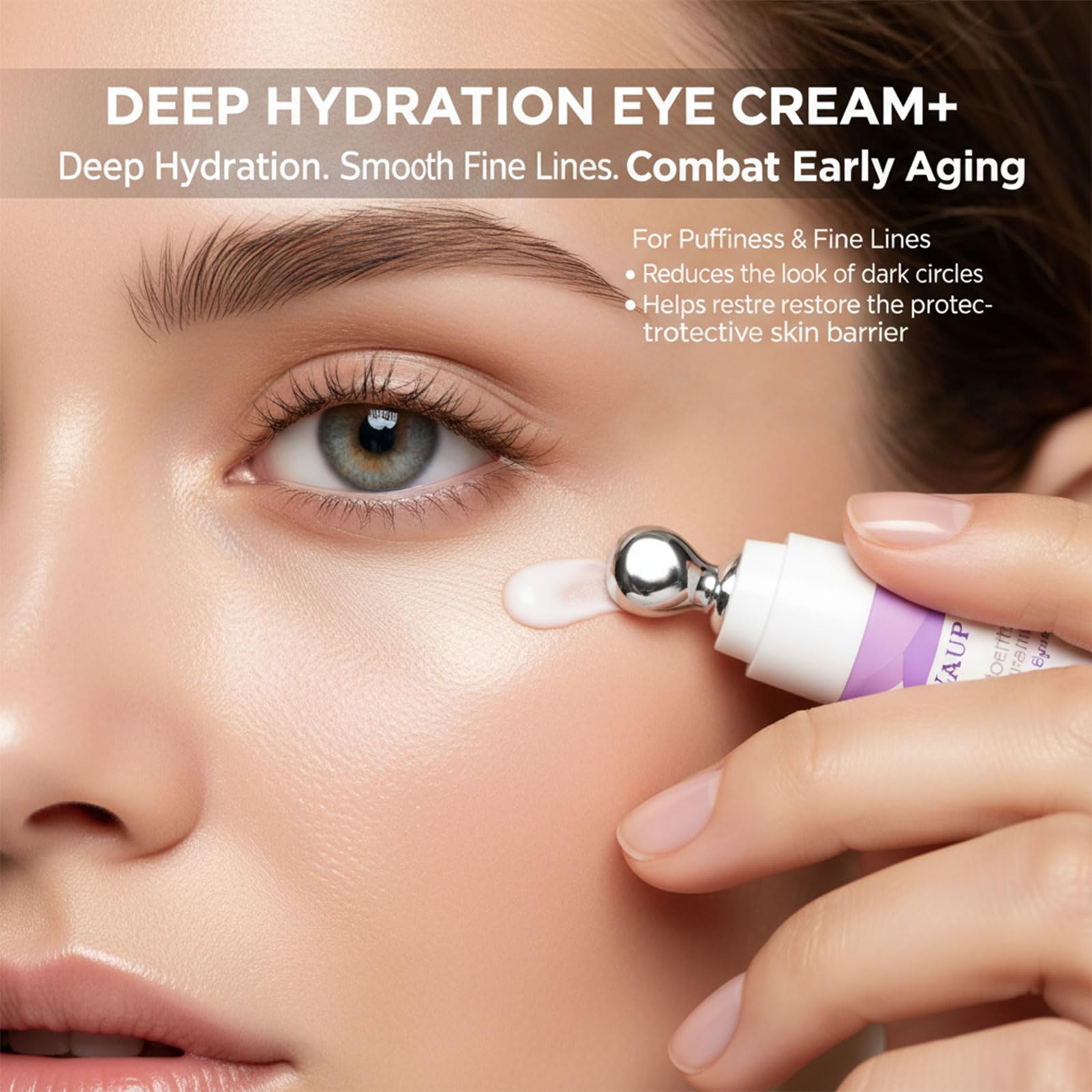 WEAUUP Eye Cream for Dark Circles & Puffiness – Retinol, Hyaluronic Acid, Caffeine & Peptides
