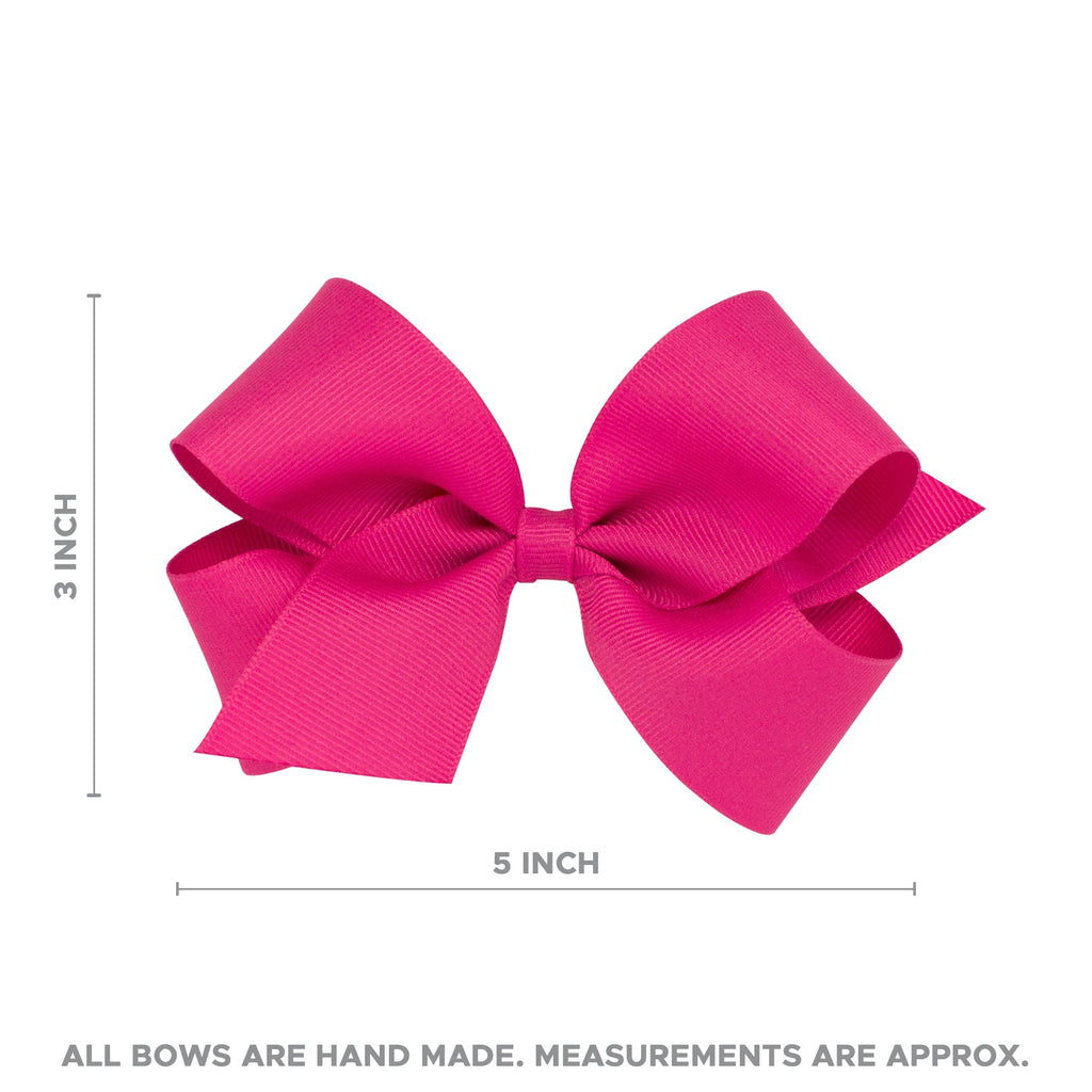 Divine Creations Clemson Game Day Two-Tone Hair Bow on WeeStay Clip – Medium, Classic Grosgrain | Wee Ones