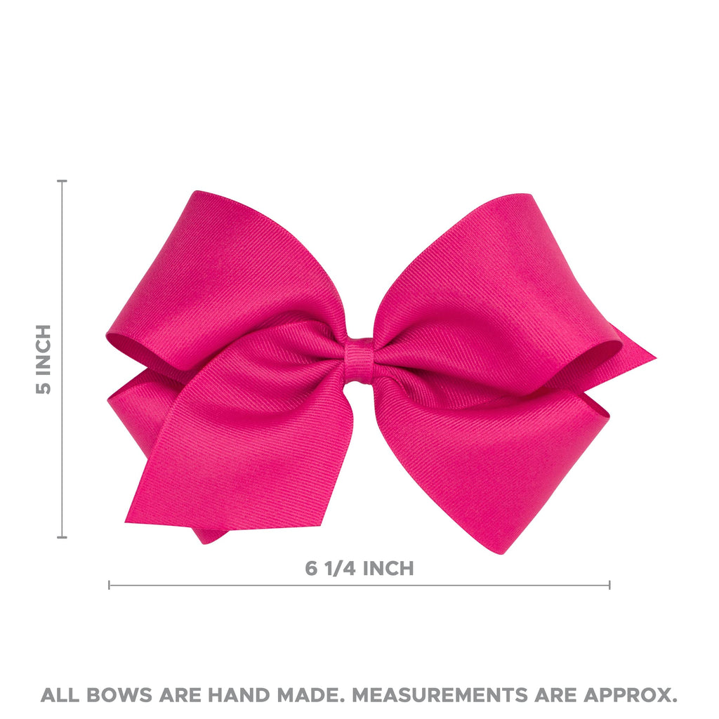 Divine Creations Girls' Collegiate Two-Tone Game Day Hair Bow by Wee Ones | WeeStay Clip | Classic Grosgrain – King, Alabama