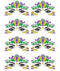 Wehhbtye 8-Set Mardi Gras Face Jewels – Self-Adhesive Glitter Eye Gems