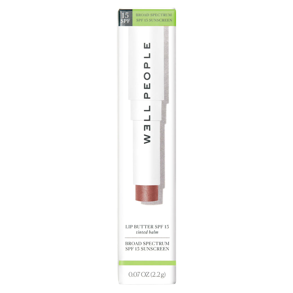 Well People Lip Butter SPF 15 Tinted Balm | Hydrating Lip Care with Sun Protection & Subtle Color
