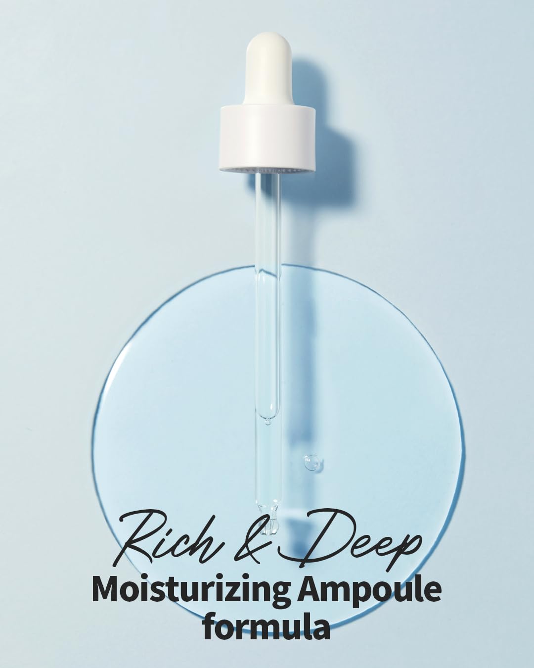 Wellage Real Hyaluronic Blue Ampoule 100% Pure Hyaluronic Acid — Fragrance-Free Korean Serum for Sensitive Dry Skin | 2.54 fl oz