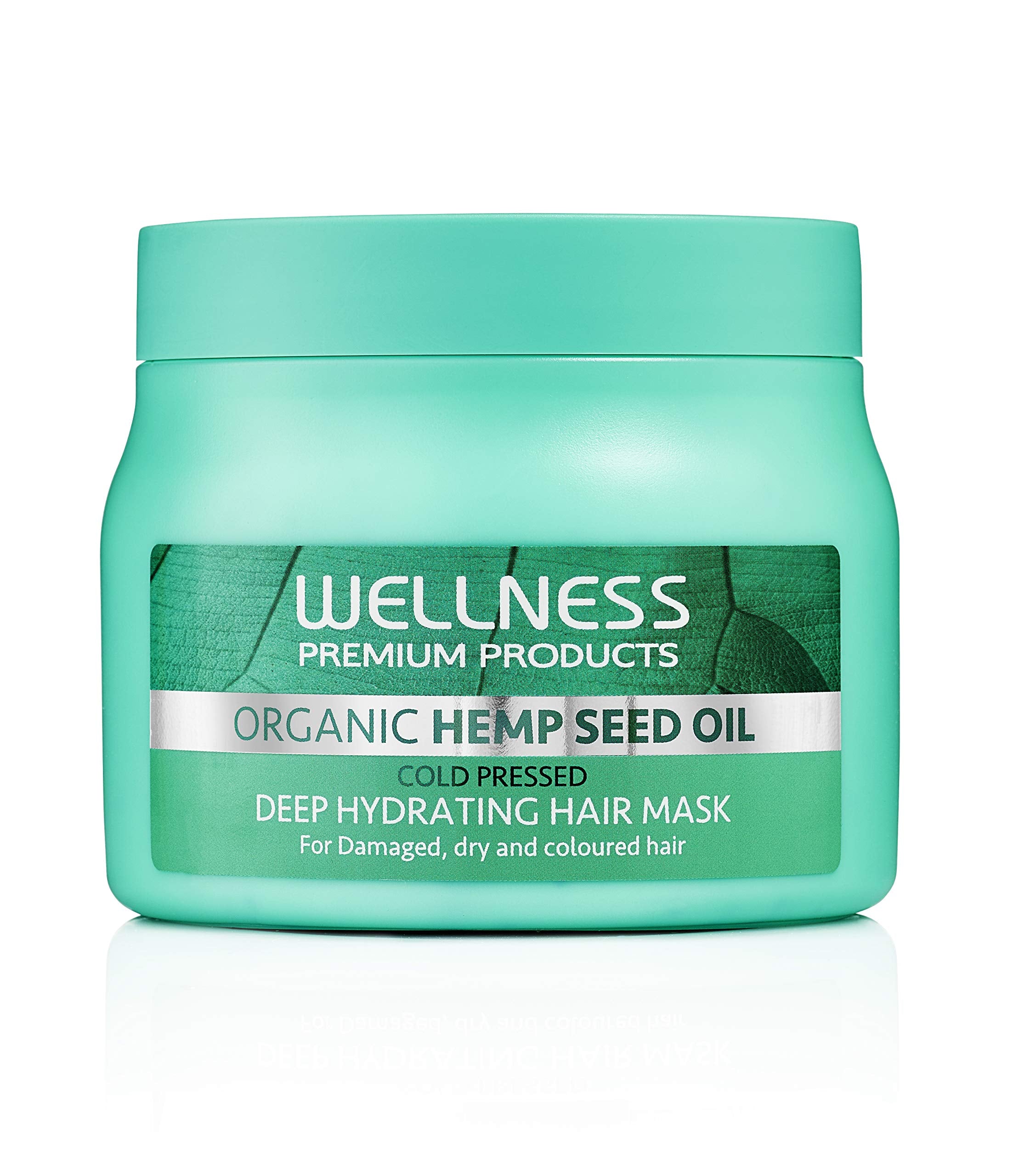 Wellness Premium Organic Hemp Seed Oil Deep Hydrating Hair Mask – Unisex, 16.91 fl oz | I0095757