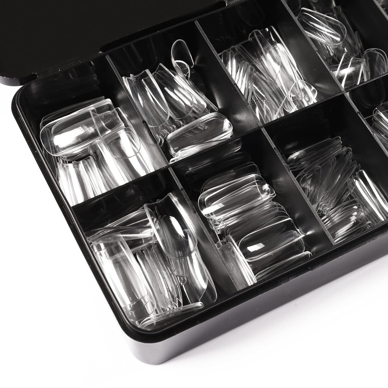 Wellquinn Short Square Nail Tips – 360pcs Full-Cover Gel Extensions for DIY French Manicure