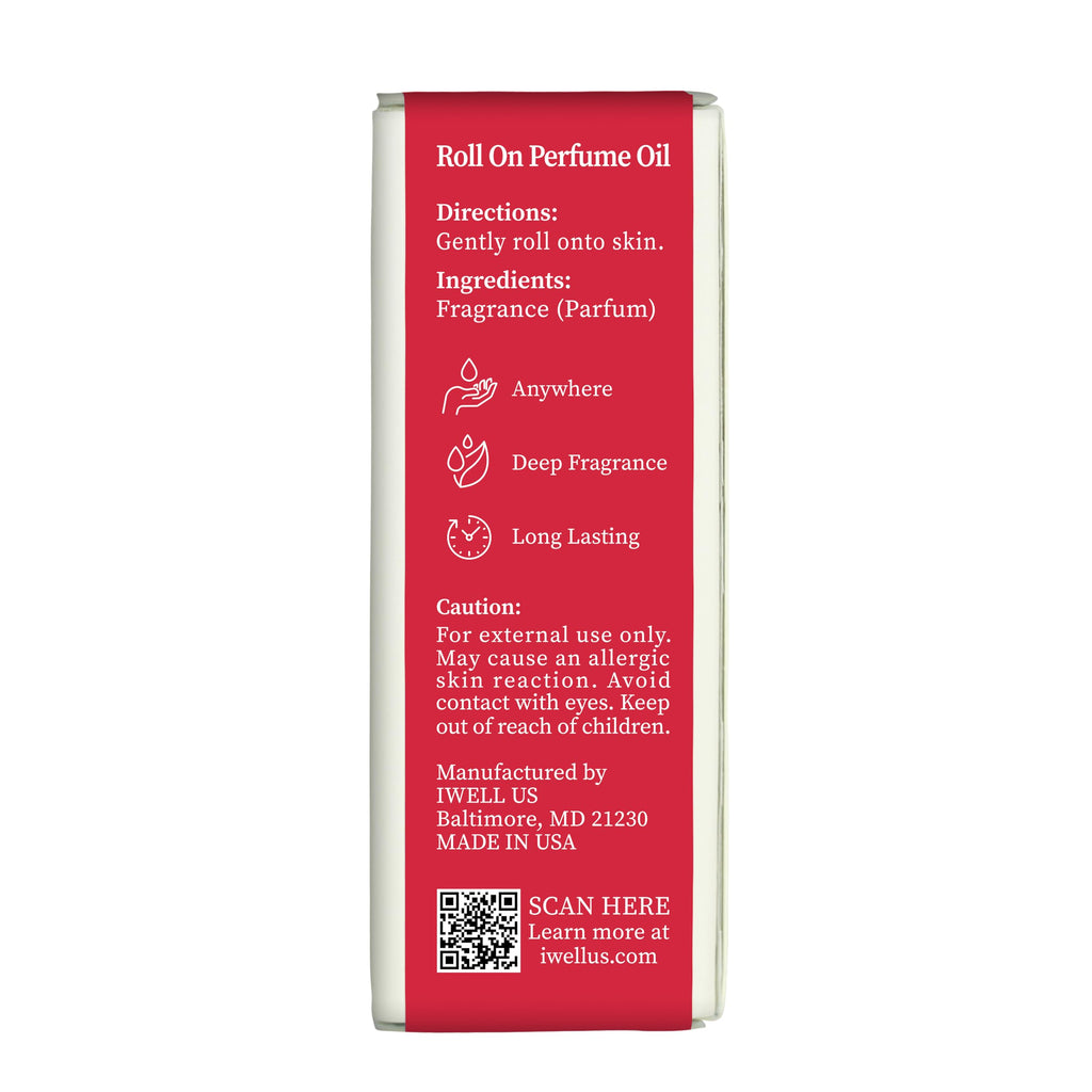 Well's Oil Roll-On Perfume Oil (Poppy) – Long-Lasting Fragrance, Paraben-Free, 10 ml