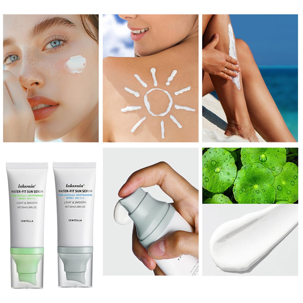 WenFeng Centella Sunscreen SPF 50 – No White Cast, Long-Lasting Hydration
