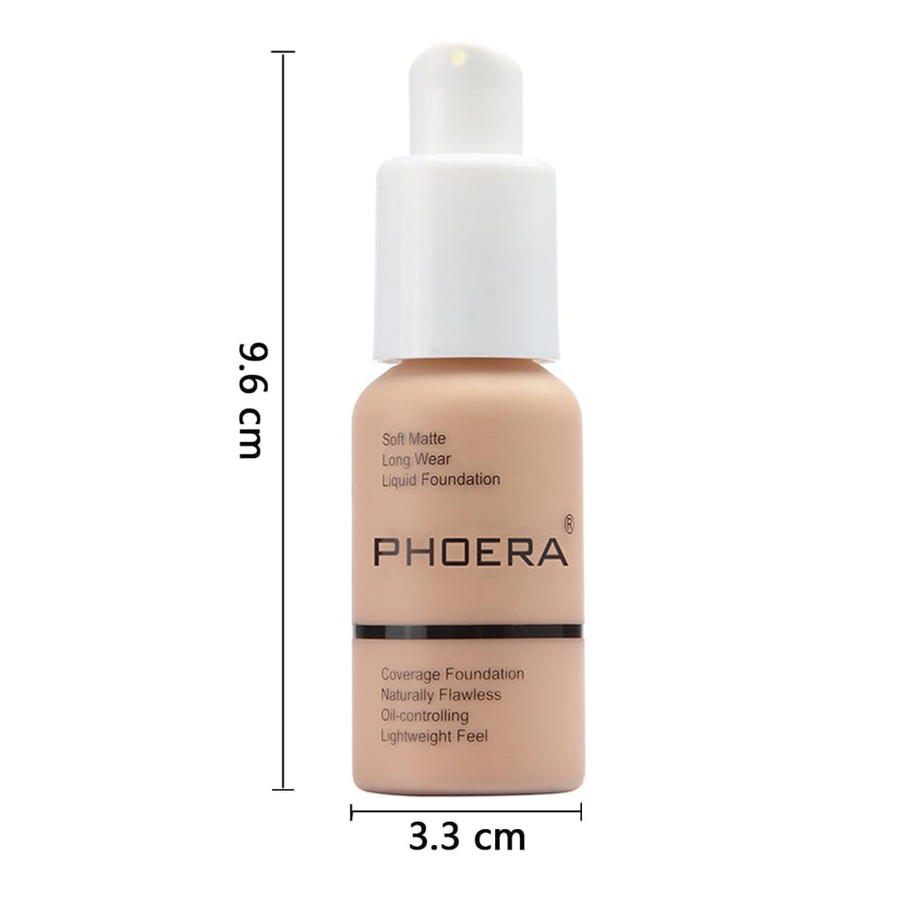 WFWJ PHOERA Foundation 104 Buff Beige — Full Coverage Matte Foundation