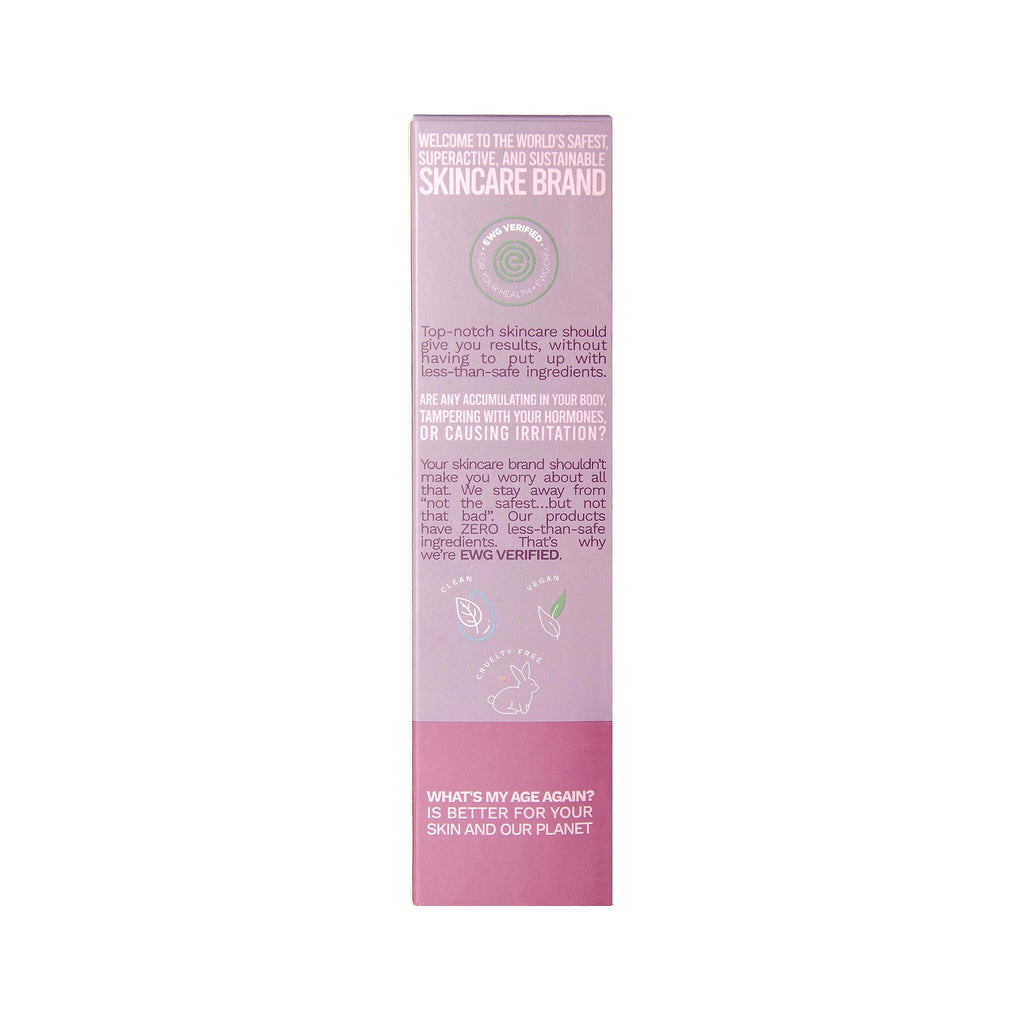 What’s My Age Again? SuperActive Facial Moisturizer – Daily Hydration with Hyaluronic Acid, Niacinamide & Peptides | Clean, Vegan, Fragrance Free