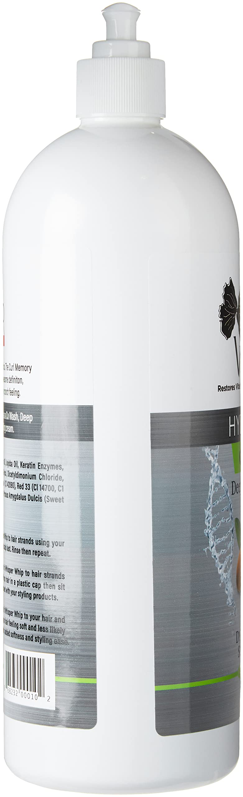 Whisper Whip Leave-In Co-Wash Moisturizer & Detangler – 32 oz, Sulfate-Free Keratin-Based Hair Care