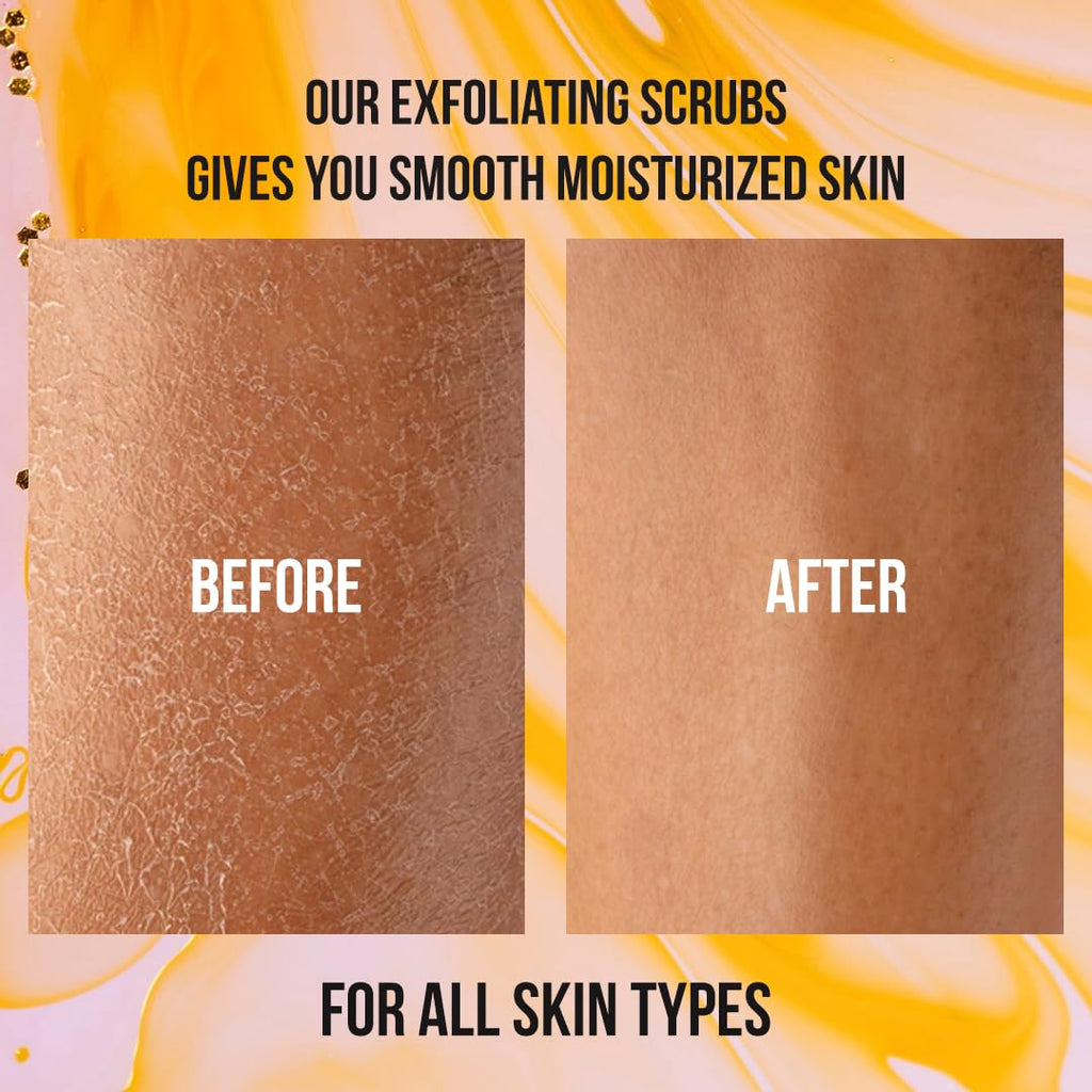 White Naturals 24K Gold Body Scrub – Exfoliating Sugar Scrub for Radiant Skin