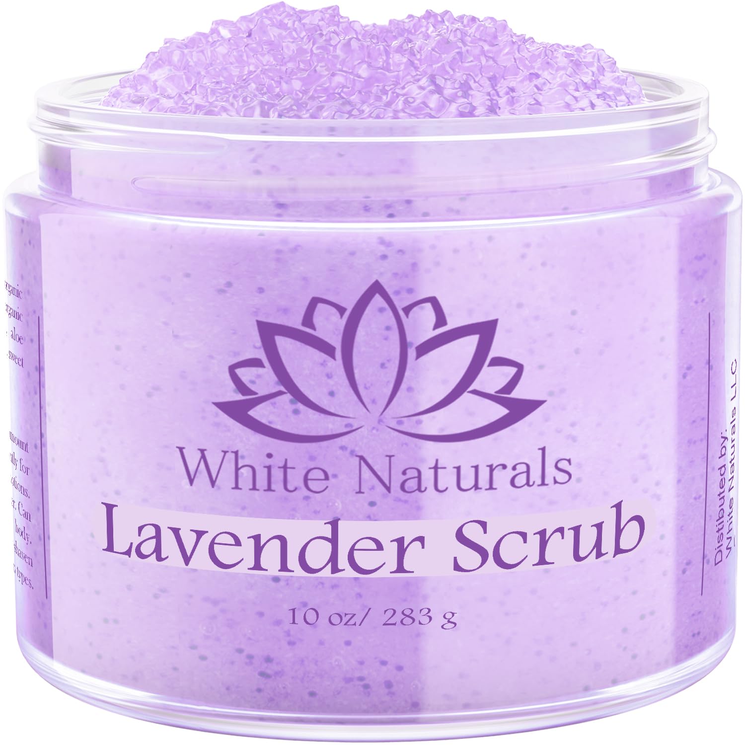 White Naturals Lavender Oil Body Scrub – Organic Exfoliator, 12oz