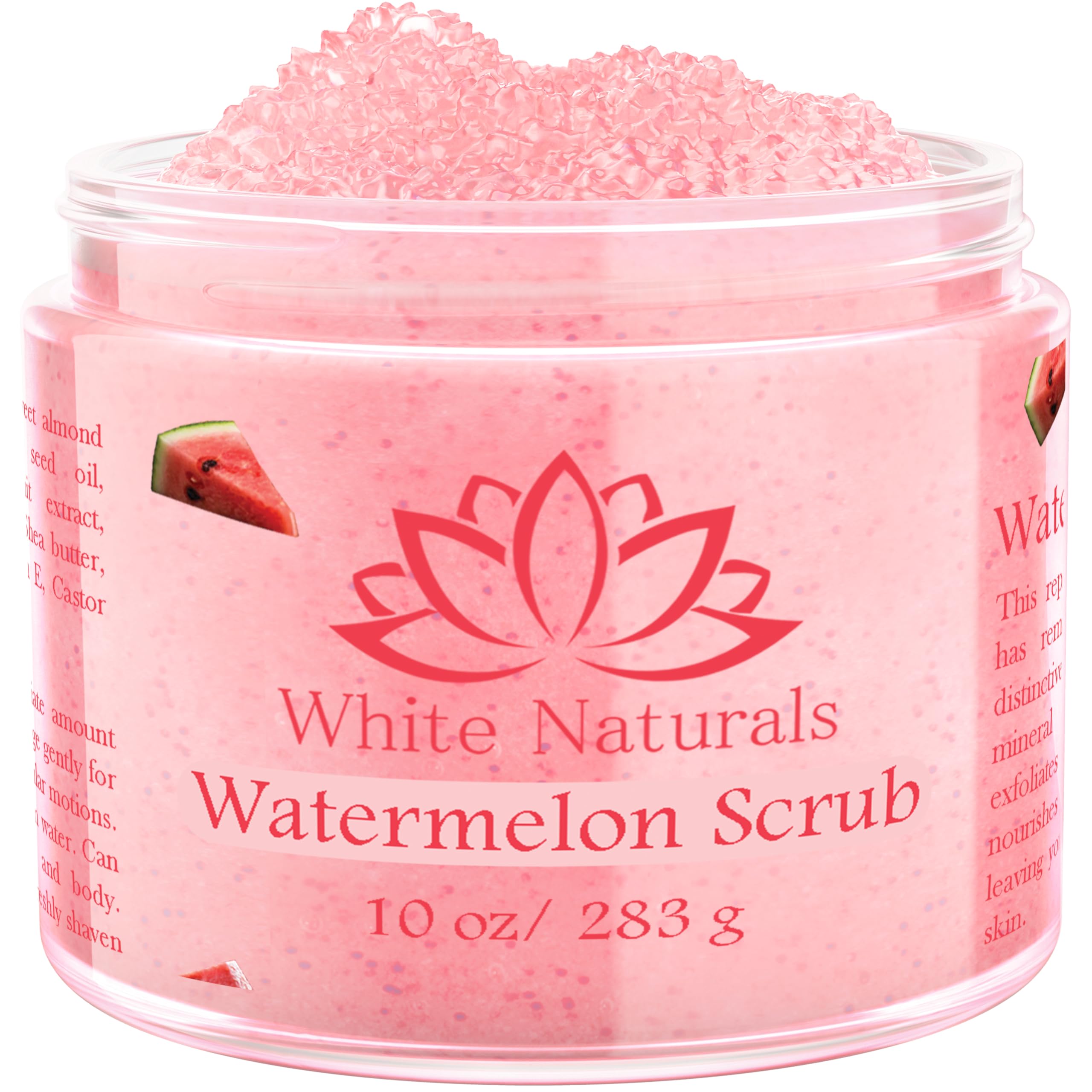 White Naturals Organic Pink Watermelon Body Scrub – Gentle Exfoliation & Hydration
