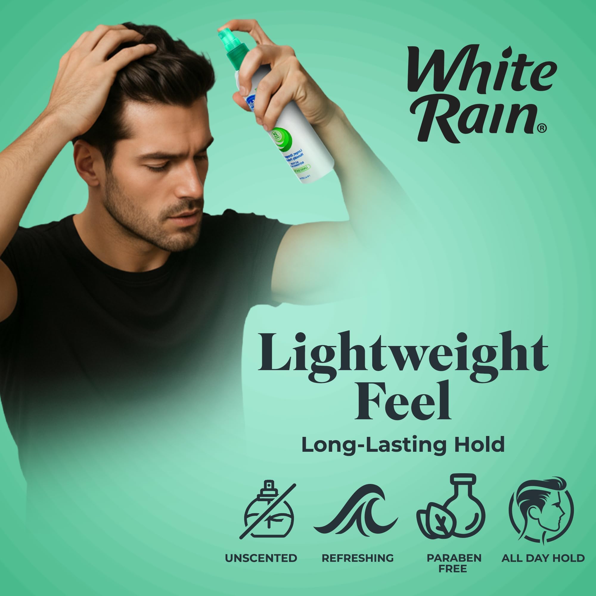 White Rain Hairspray Extra Hold Unscented – 2 x 7 oz, Non-Aerosol, Humidity Protection