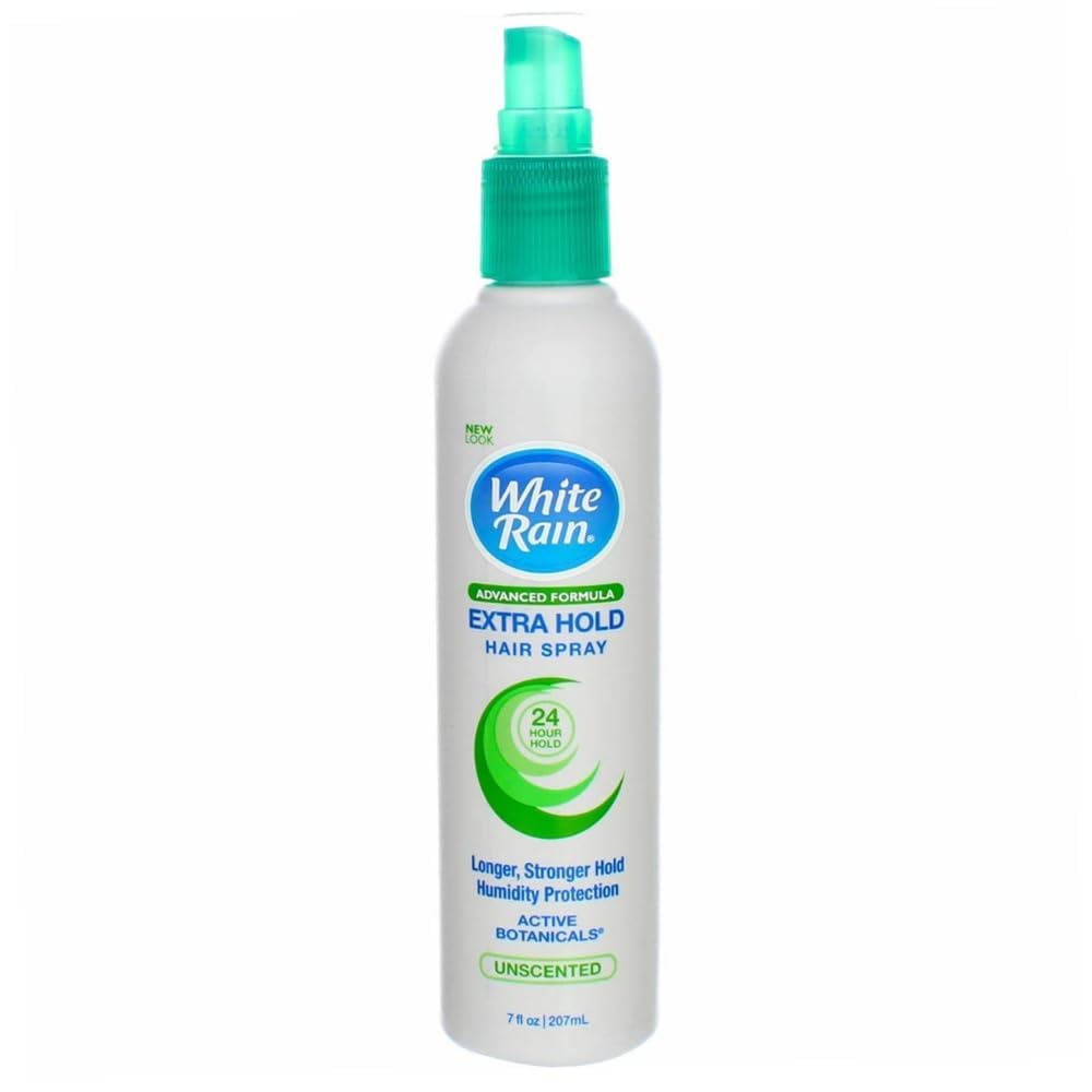 White Rain Hairspray Extra Hold Unscented – 2 x 7 oz, Non-Aerosol, Humidity Protection
