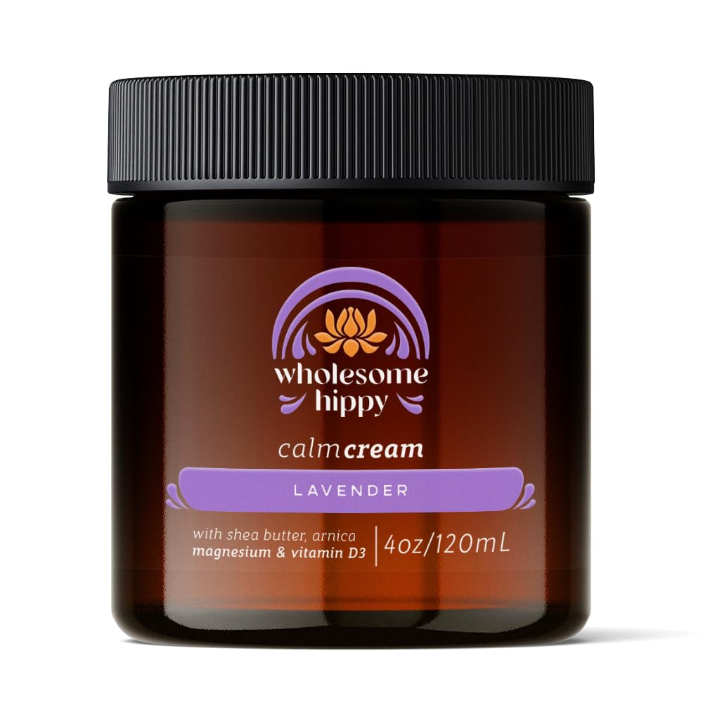 Wholesome Hippy Calm Body Cream – Lavender, Magnesium, Arnica & Vitamin D3 | 4oz