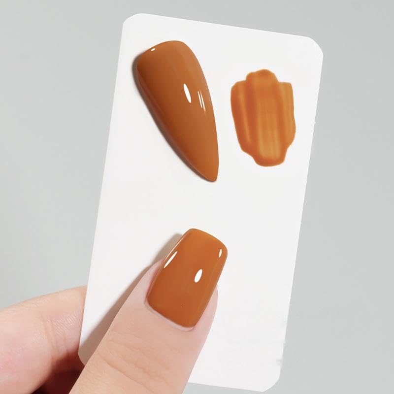 WHsHeria Gel Nail Polish Set – 6 Colors 15ML | Coffee Brown to Nude Pink | UV/LED Soak Off