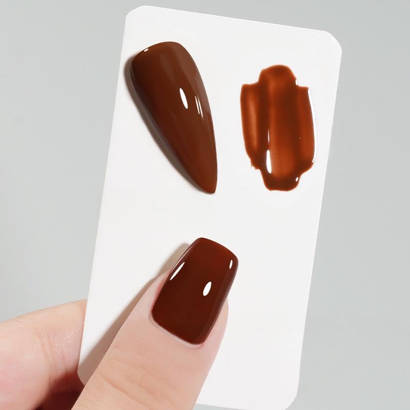 WHsHeria Gel Nail Polish Set – 6 Colors 15ML | Coffee Brown to Nude Pink | UV/LED Soak Off
