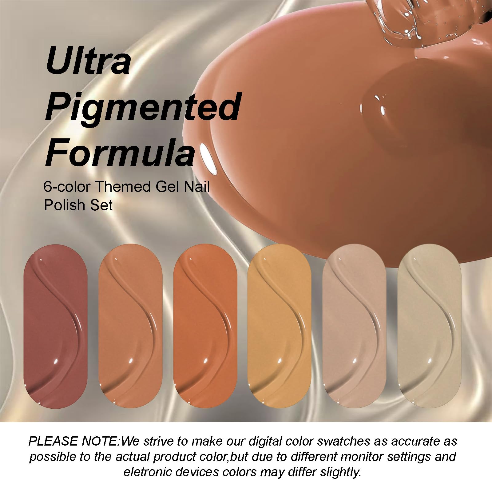 WHsHeria TPO Free Gel Polish Set – 6x15ml Soak-Off Nude Shades for DIY Manicure