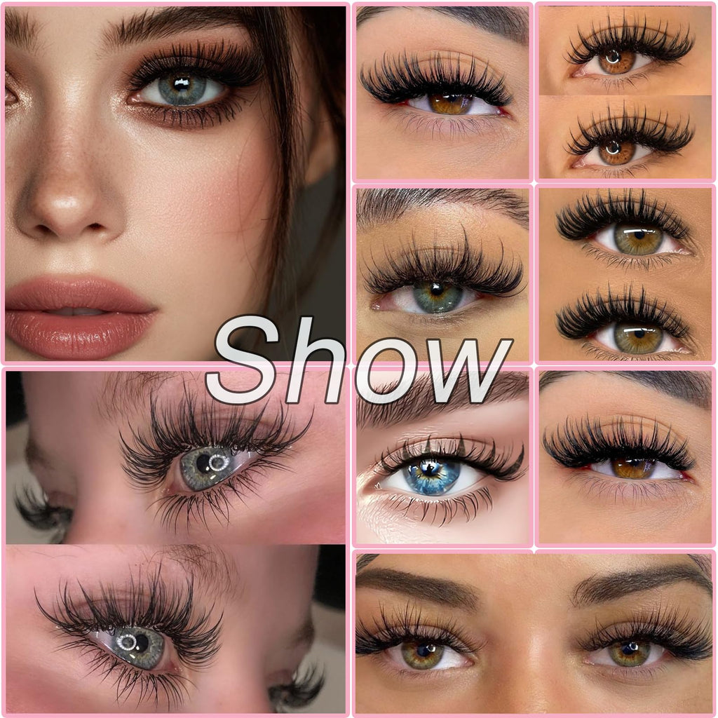 WIGICD Lash Clusters Kit – 480 Pcs D Curl False Eyelashes 9-16mm | DIY at‐Home Extensions with Bond, Seal, Tweezers & Brush