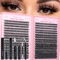 WIGICD Lash Clusters Kit 60D+80D 9-16mm DIY Lash Extensions – 480 Pcs, D Curl, Soft Band