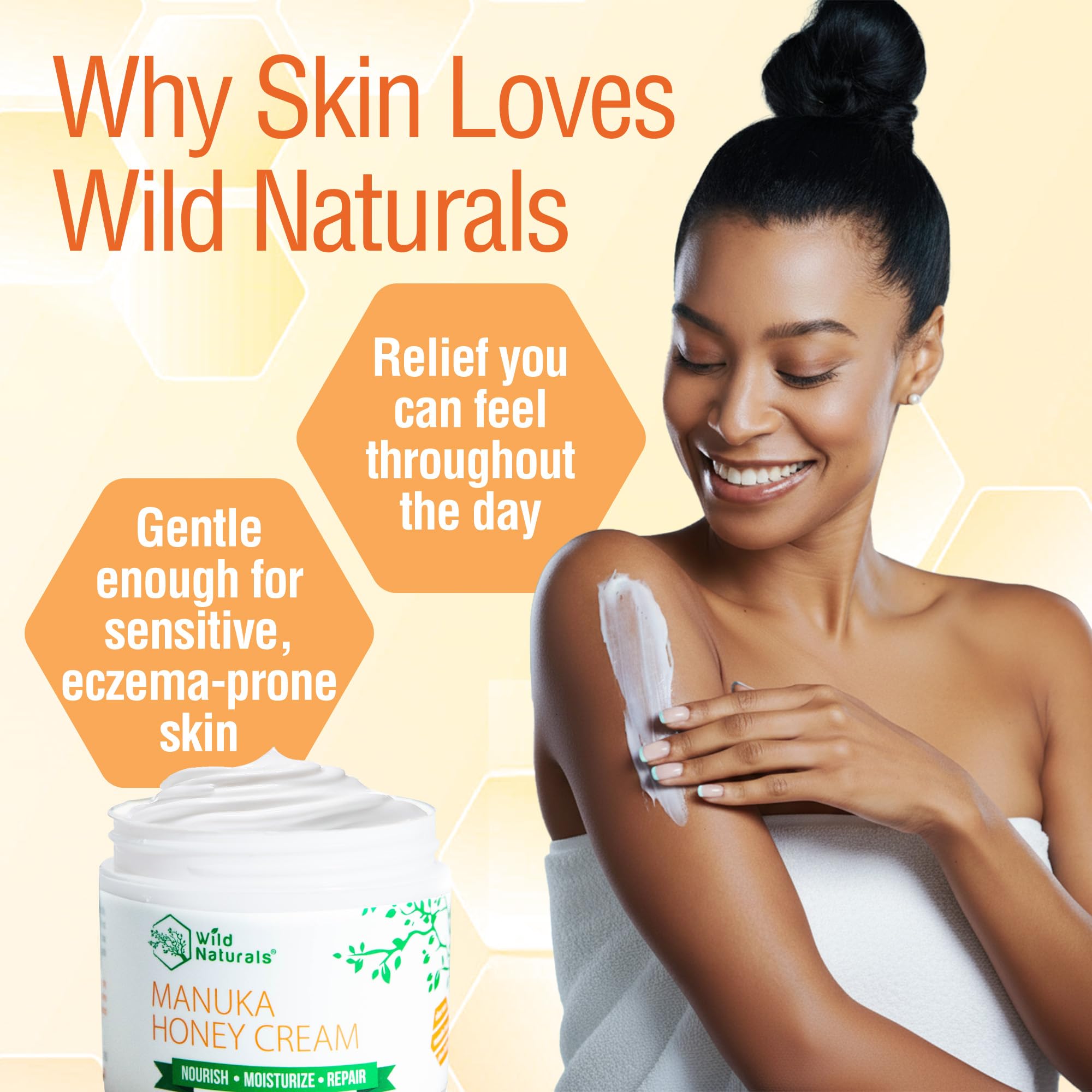 Wild Naturals Manuka Honey Moisturizer – Gentle, Non-Greasy Hydration for Dry & Sensitive Skin