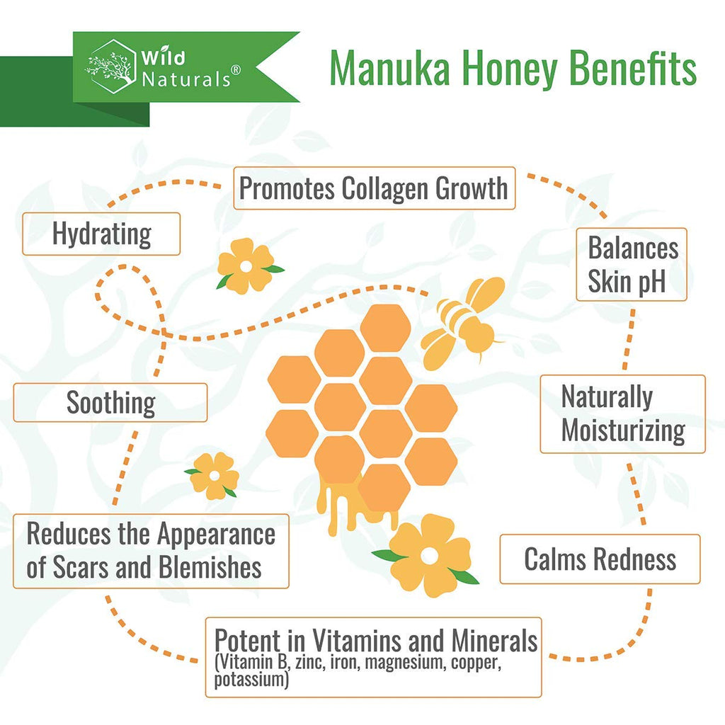 Wild Naturals Manuka Honey Shampoo & Conditioner – Soothing Moisturizing Set for Color-Safe Curly Hair