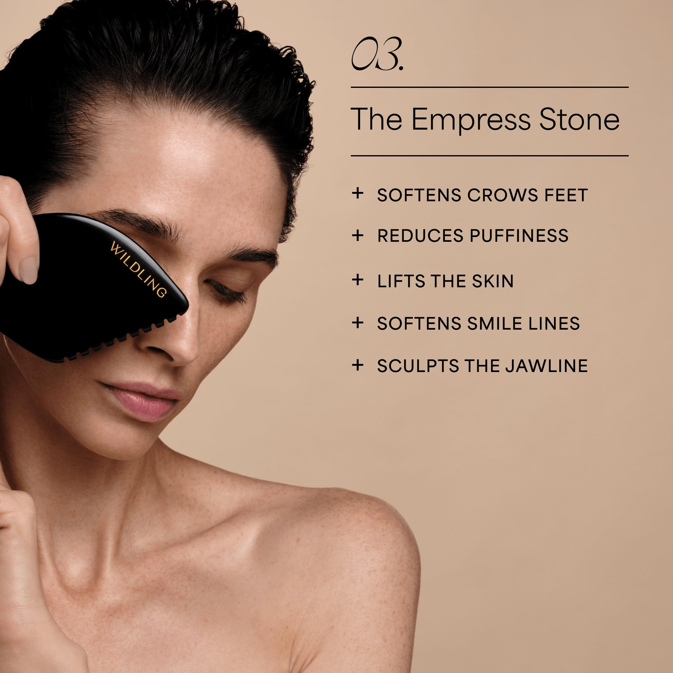 Wildling Empress Facial Gua Sha Set – Bian Stone Tool + Hydrasoothe Mist + Barrier Repair Oil