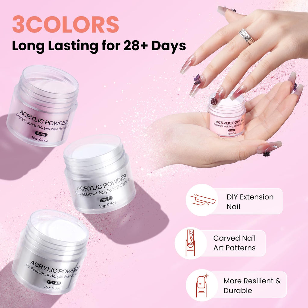 Wilfniee Nail Kit for Beginners — All-in-One Acrylic & Gel Starter Set