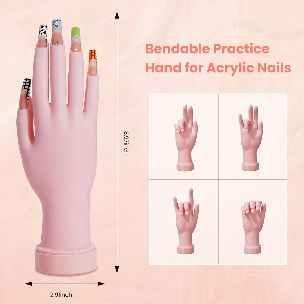 Wilfniee Nail Kit for Beginners – All-in-One Acrylic Starter Set with Drill, UV/LED Lamp, and Gift Bag