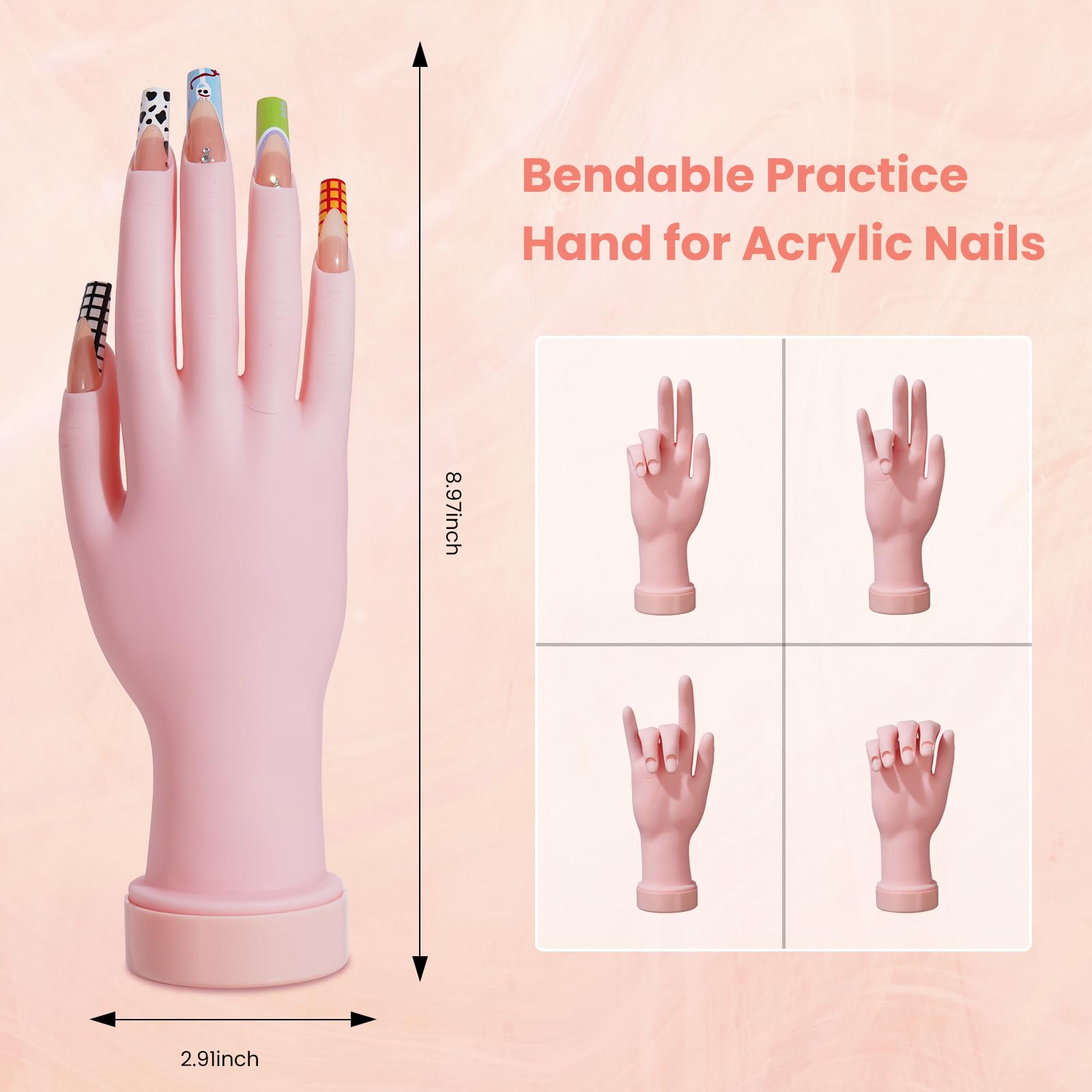 Wilfniee Nail Kit for Beginners – All-in-One Acrylic Starter Set with Drill, UV/LED Lamp, and Gift Bag