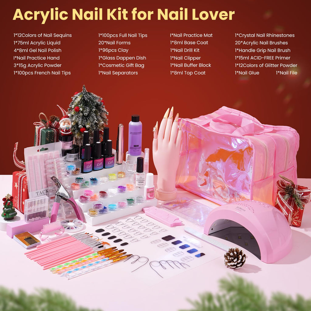 Wilfniee Nail Kit for Beginners — All-in-One Acrylic & Gel Starter Set
