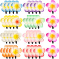 WILLBOND 36-Pack Hawaiian Plumeria Hair Clips – Foam Frangipani Hairpins for Bridal, Luau, Beach & Vacation