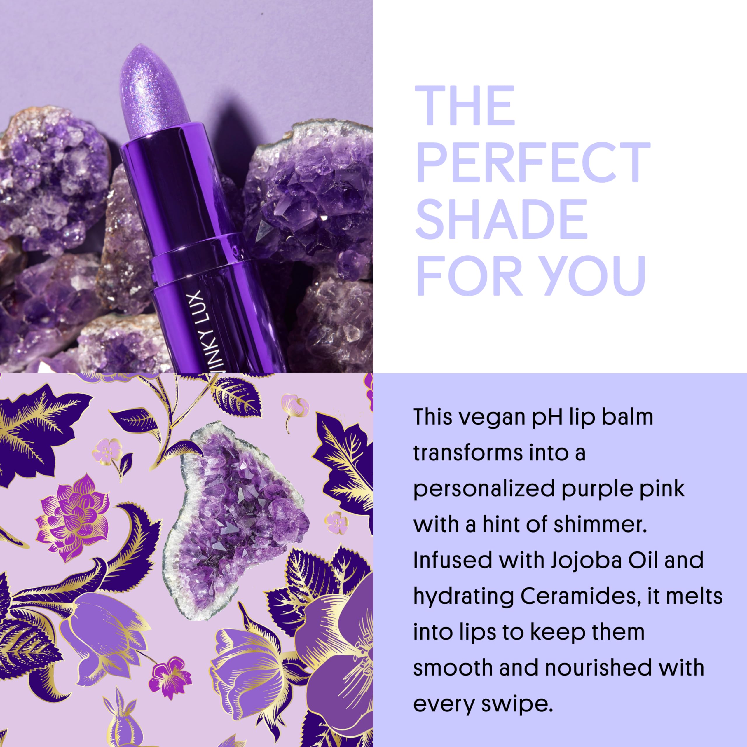 Winky Lux Amethyst Glimmer Balm – Color-Changing Lip Tint with Hydration
