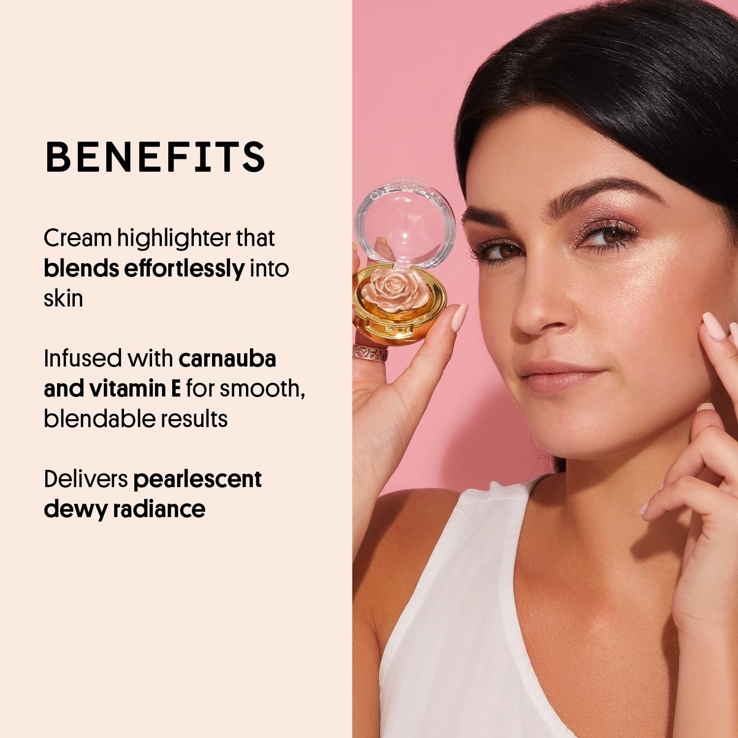 Winky Lux Cheeky Rose Cream Highlighter – Weightless Cream Glow with Vitamin E