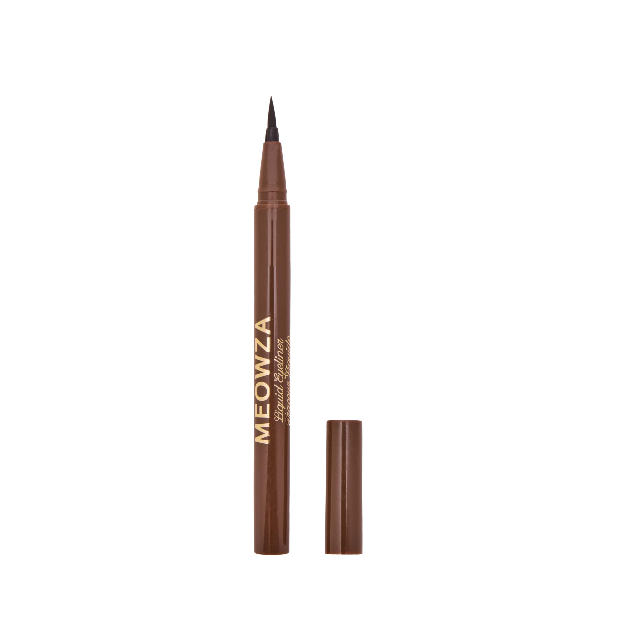 Winky Lux Meowza Liquid Eyeliner – Flexible Felt Tip, Smudge-Resistant Chocolate Brown