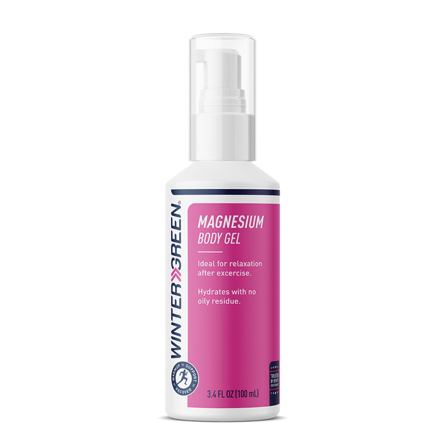 Wintergreen Magnesium Body Gel – 3.4 oz with Pure Magnesium, Arnica & Wintergreen Oils | Non-Greasy Massage Gel