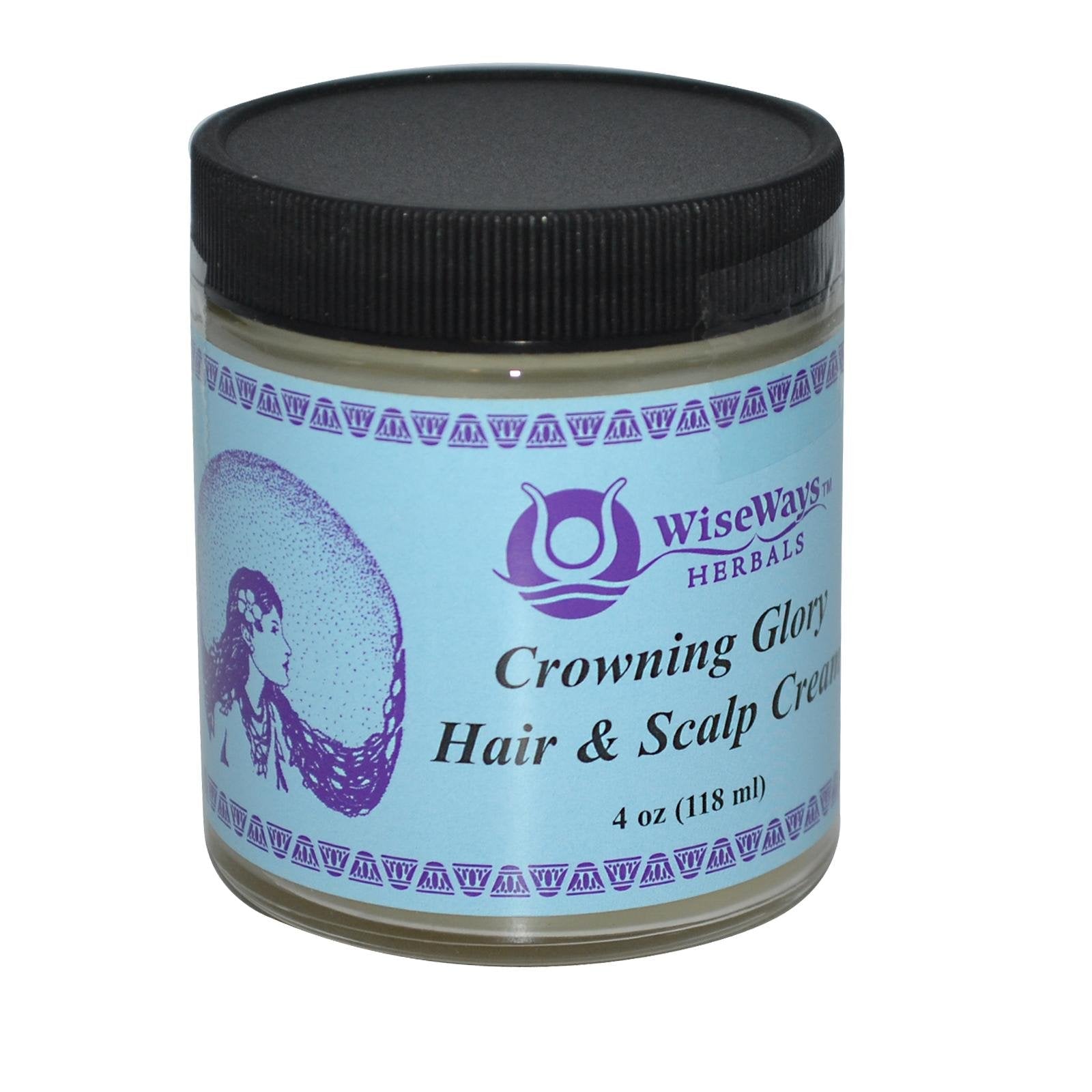 Wise Ways Herbals Crowning Glory Hair Cream - 4 oz | Natural Hair Moisturizer