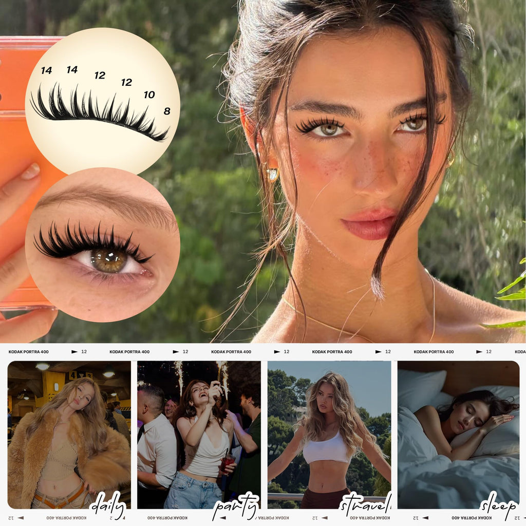 wiwoseo Bunny Lash Clusters Kit – Manga Lashes with Spikes for a Salon Look