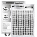 wiwoseo Manga Lash Clusters 8-14mm | D-Curl Fairy Spike Lashes with Clear Band