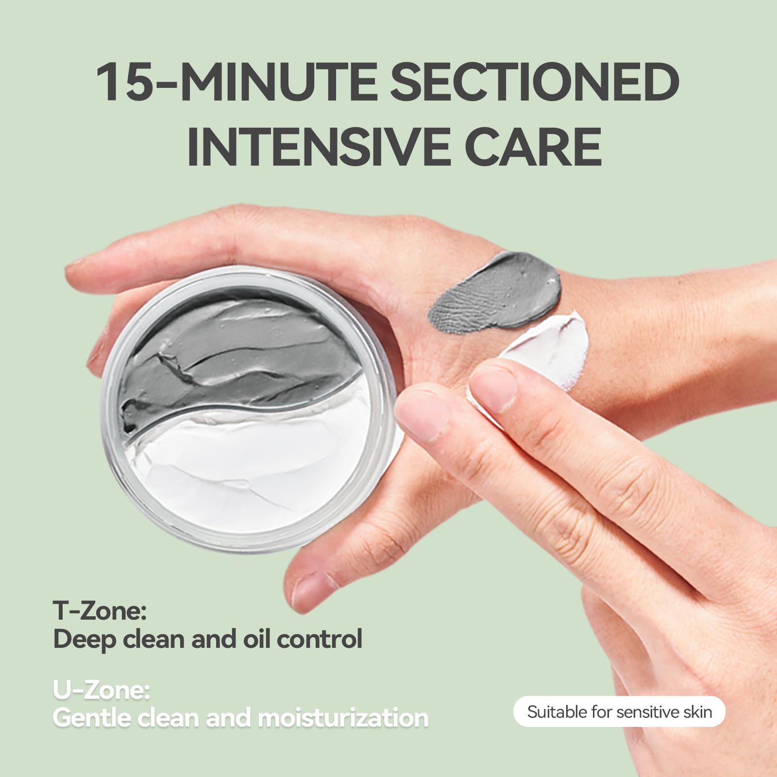 WNP Duo Cleansing Clay Mask – Niacinamide & Hyaluronic Acid for Deep Pore Cleansing (3.53 oz)