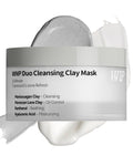 WNP Duo Cleansing Clay Mask – Niacinamide & Hyaluronic Acid for Deep Pore Cleansing (3.53 oz)