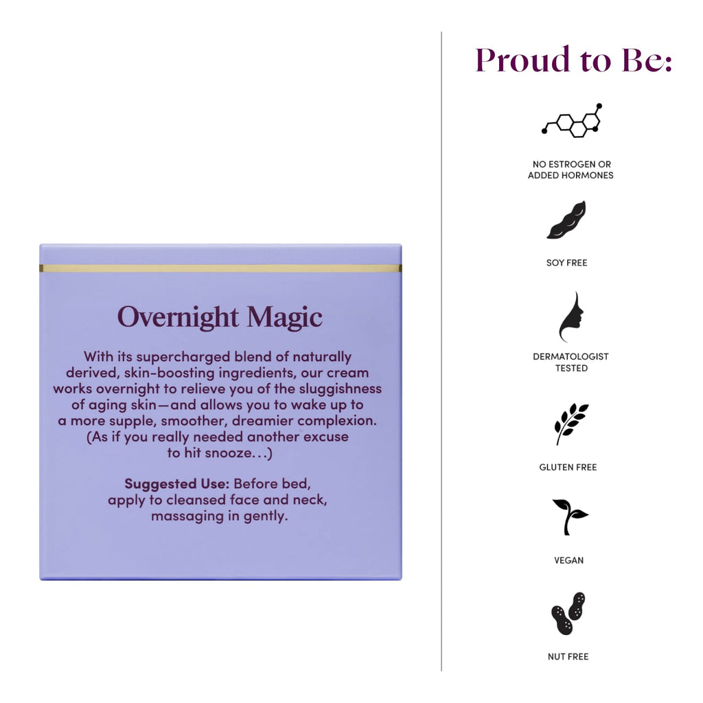 Womaness Overnight Magic Night & Day Cream – 1.7oz Hyaluronic Acid & Bakuchiol