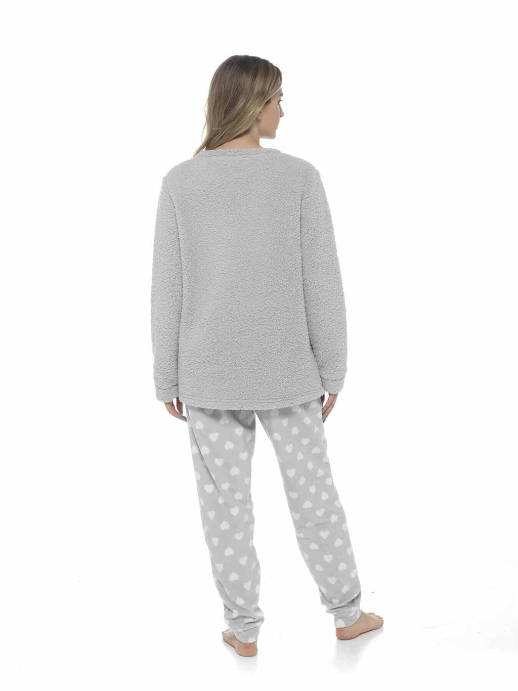 Daisy Dreamer Women's Sloth Teddy Fleece Pyjama Set Super Soft Warm Loungewear Cosy Winter