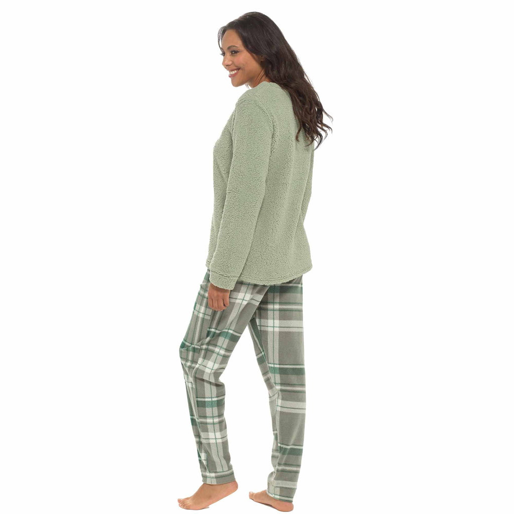 Daisy Dreamer Women's Highland Cow Fleece Pyjama Set Ultra Soft Cosy Loungewear Super Soft Cosy Sleepwear